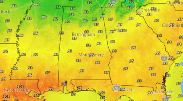 70多度的高温?真的吗?本周阿拉巴马州部分地区的酷暑将有所缓解 