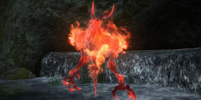 A Summo<em></em>ner calling in Ifrit in Final Fantasy 14