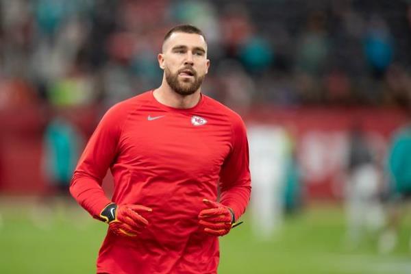 Travis Kelce has spoken out a<em></em>bout Swift changing up the lyrics to 'Karma' for him. Credit: Mario Hommes/DeFodi Images via Getty Images