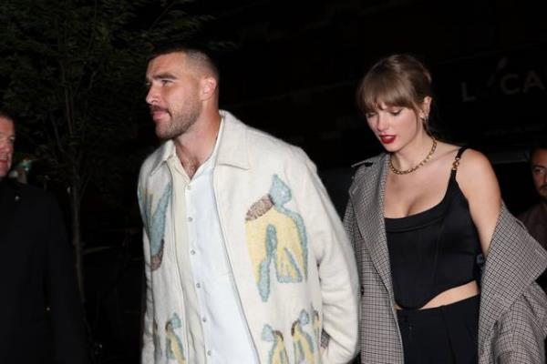 Travis Kelce and Taylor Swift are the most talked a<em></em>bout celeb couple right now. Credit: Johnny Nunez/WireImage