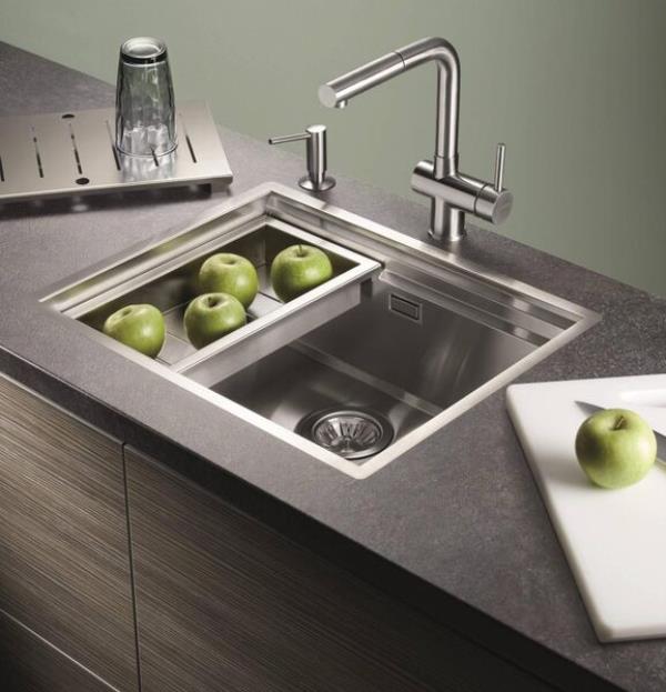 Pyramis make both composite and stainless-steel ledge sinks that may co<em></em>ntain a variety of materials which require different cleaning approaches.