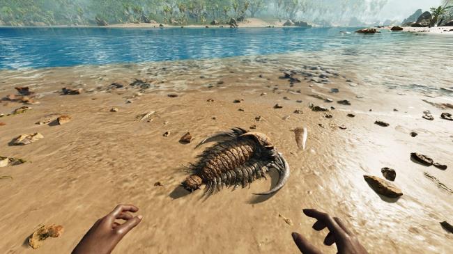 Ark: Survival Ascended: Trilobyte on Beach