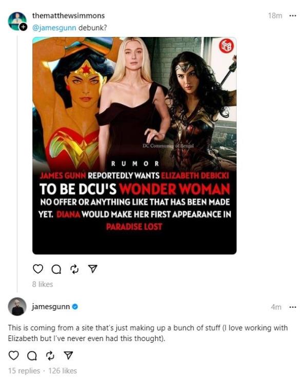 James Gunn Gets Asked a<em></em>bout Wo<em></em>nder Woman