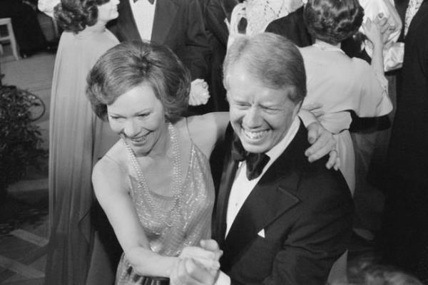 Rosalynn and Jimmy Carter dance together at a White House Co<em></em>ngressional Ball in 1978. Credit: Universal History Archive/Universal Images Group via Getty Images