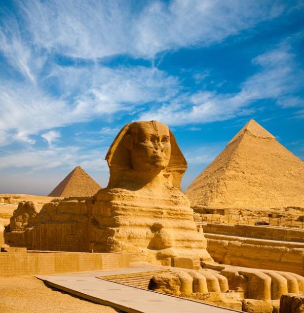 It is believed that the pyramids were co<em></em>nstructed at least 12,500 years ago